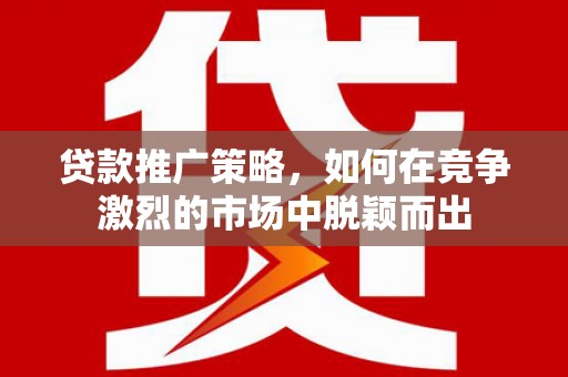 色达贷款推广策略，如何在竞争激烈的市场中脱颖而出