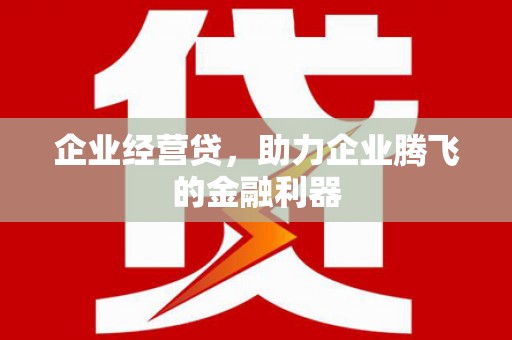 色达企业经营贷，助力企业腾飞的金融利器