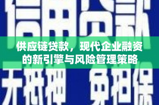色达供应链贷款，现代企业融资的新引擎与风险管理策略