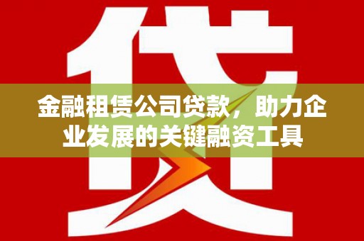 色达金融租赁公司贷款，助力企业发展的关键融资工具