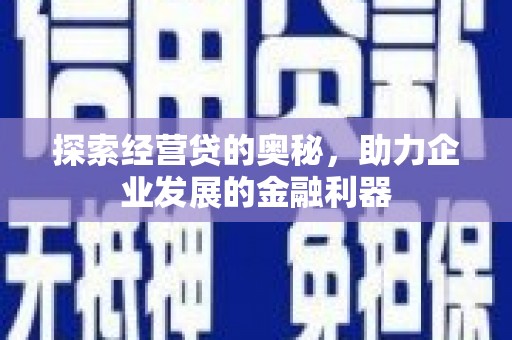 色达探索经营贷的奥秘，助力企业发展的金融利器