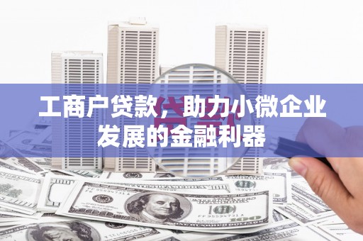 色达工商户贷款，助力小微企业发展的金融利器