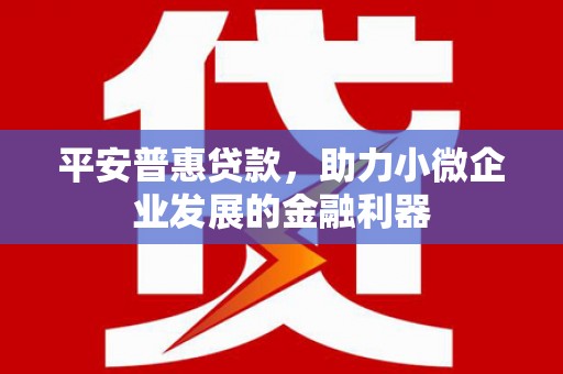 色达平安普惠贷款，助力小微企业发展的金融利器