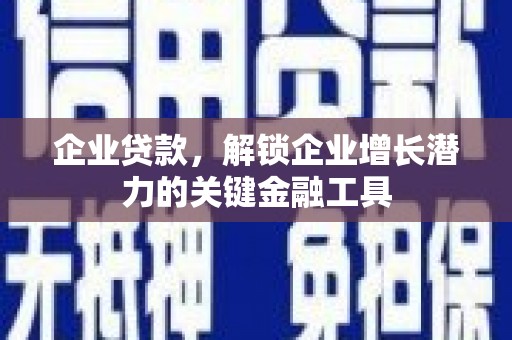 色达企业贷款，解锁企业增长潜力的关键金融工具