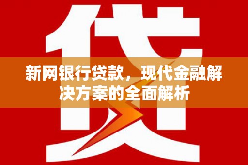 色达新网银行贷款，现代金融解决方案的全面解析