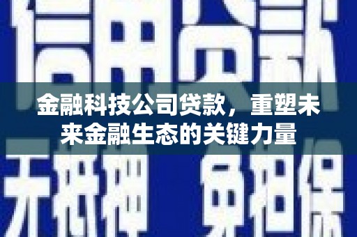 色达金融科技公司贷款，重塑未来金融生态的关键力量
