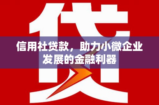色达信用社贷款，助力小微企业发展的金融利器