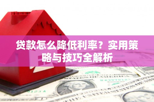 色达贷款怎么降低利率？实用策略与技巧全解析